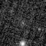 F200W image, 3.2 arcsec across, north up