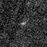 F200W image, 3.2 arcsec across, north up