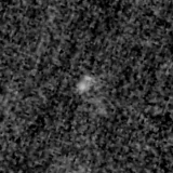 F150W image, 3.2 arcsec across, north up