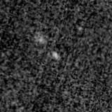 F200W image, 3.2 arcsec across, north up