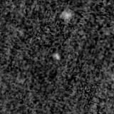 F150W image, 3.2 arcsec across, north up