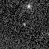 F200W image, 3.2 arcsec across, north up