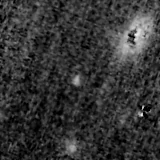 F090W image, 3.2 arcsec across, north up