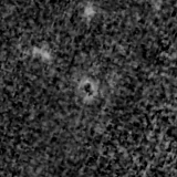 F150W image, 3.2 arcsec across, north up
