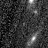 F090W image, 3.2 arcsec across, north up