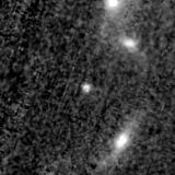 F150W image, 3.2 arcsec across, north up