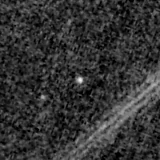 F150W image, 3.2 arcsec across, north up