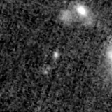 F150W image, 3.2 arcsec across, north up