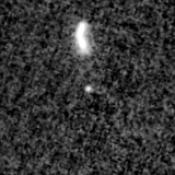 F090W image, 3.2 arcsec across, north up
