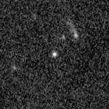 F150W image, 3.2 arcsec across, north up