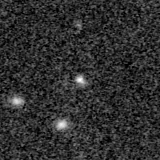 F150W image, 3.2 arcsec across, north up