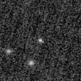 F200W image, 3.2 arcsec across, north up