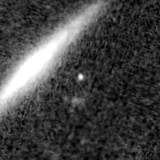 F150W image, 3.2 arcsec across, north up