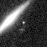 F200W image, 3.2 arcsec across, north up