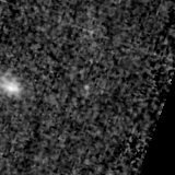 F150W image, 3.2 arcsec across, north up
