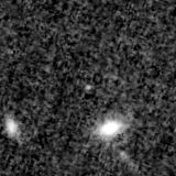 F150W image, 3.2 arcsec across, north up