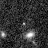 F200W image, 3.2 arcsec across, north up