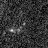 F150W image, 3.2 arcsec across, north up