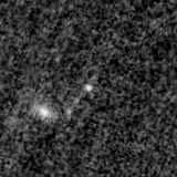 F200W image, 3.2 arcsec across, north up
