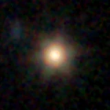Colour composite: F444W red, F356W green, F277W blue, 3.2 arcsec across, north up