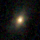 Colour composite: F444W red, F356W green, F277W blue, 3.2 arcsec across, north up