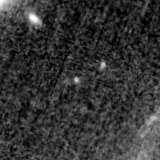 F150W image, 3.2 arcsec across, north up