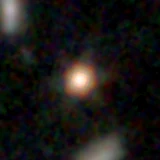 Colour composite: F444W red, F356W green, F277W blue, 3.2 arcsec across, north up