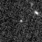 F150W image, 3.2 arcsec across, north up