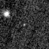 F150W image, 3.2 arcsec across, north up