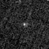 F090W image, 3.2 arcsec across, north up