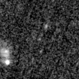 F090W image, 3.2 arcsec across, north up