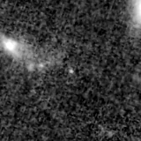 F150W image, 3.2 arcsec across, north up