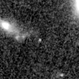 F200W image, 3.2 arcsec across, north up