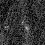 F150W image, 3.2 arcsec across, north up
