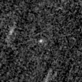 F090W image, 3.2 arcsec across, north up