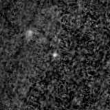 F150W image, 3.2 arcsec across, north up