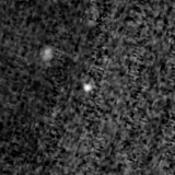 F200W image, 3.2 arcsec across, north up