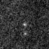 F150W image, 3.2 arcsec across, north up