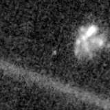 F090W image, 3.2 arcsec across, north up
