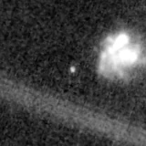 F150W image, 3.2 arcsec across, north up
