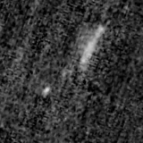 F090W image, 3.2 arcsec across, north up