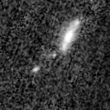 F150W image, 3.2 arcsec across, north up