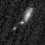 F200W image, 3.2 arcsec across, north up