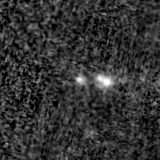 F150W image, 3.2 arcsec across, north up