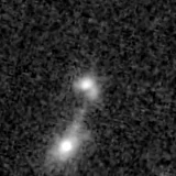 F150W image, 3.2 arcsec across, north up