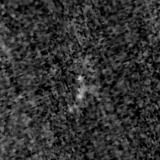 F150W image, 3.2 arcsec across, north up