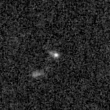 F150W image, 3.2 arcsec across, north up