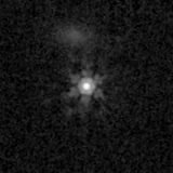 F200W image, 3.2 arcsec across, north up