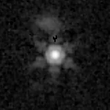 F356W image, 3.2 arcsec across, north up