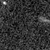 F090W image, 3.2 arcsec across, north up